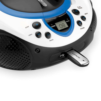 SCD-38 USBBLUE Draagbare fm-radio cd- en usb-speler blauw Product foto